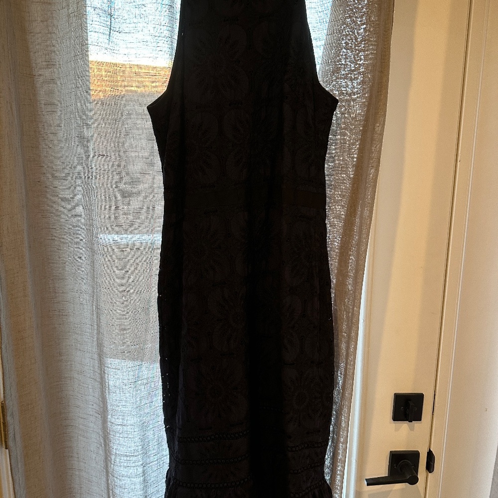 Banana Republic Navy Eyelet Dress